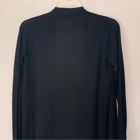 Vince Merino Wool Blend Draped Waterfall Cardigan Sweater in Black Size XS - Picture 8 of 10